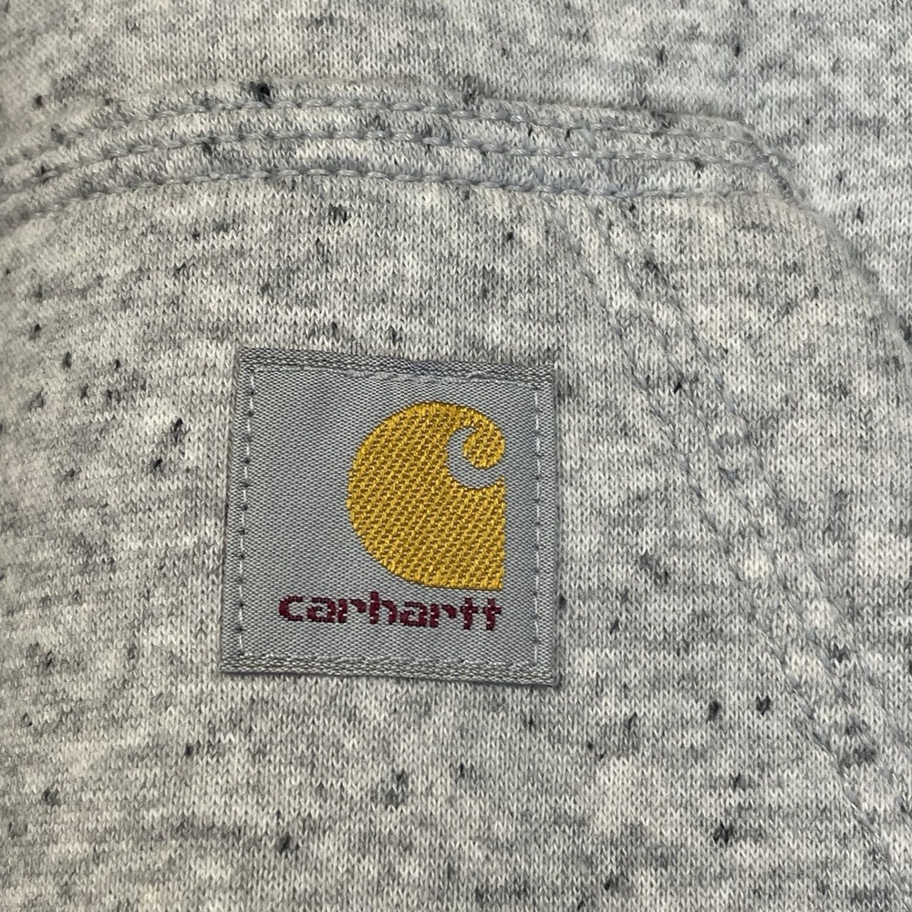 Carhartt Womens M Sweatshirt Quarter Zip Pullover Relaxed Mock Neck Heather Gray - Picture 4 of 10